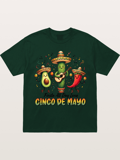 Mexican Fiesta Cartoon Characters Gildan T-shirt