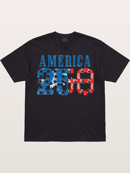 America 250 Grunge Typography Gildan T-shirt