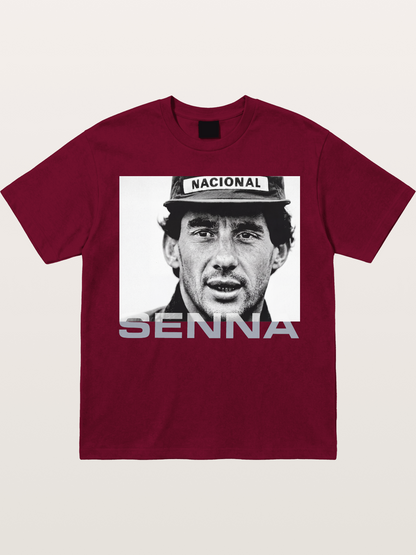 Ayrton Senna Black White Portrait Gildan T-shirt