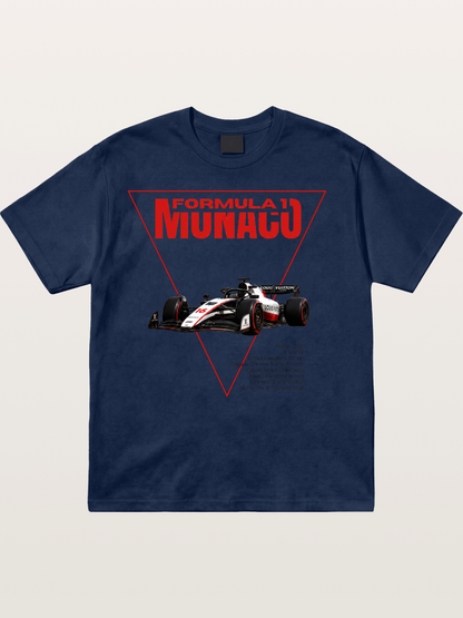 Red Triangle F1 Monaco Artwork Cotton T-shirt