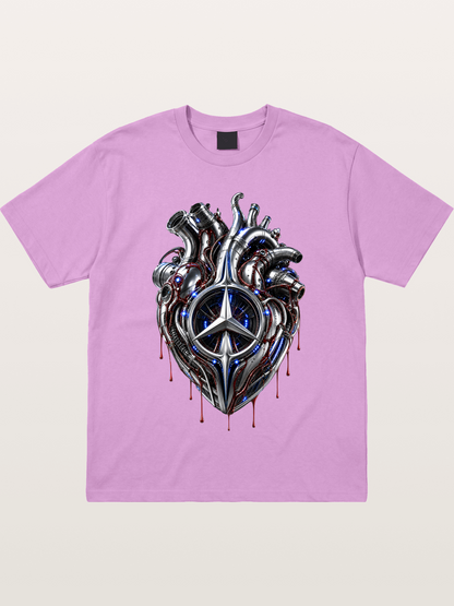 Mercedes Cyborg Heart Print Gildan T-shirt