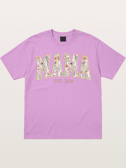 Floral Mama Est 2026 Design Gildan T-shirt