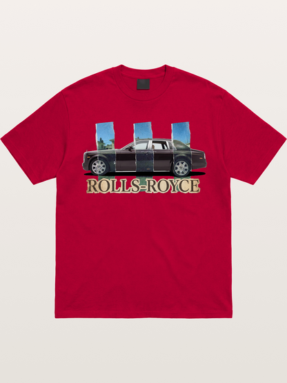 Torn Paper Rolls Royce Collage Gildan T-shirt