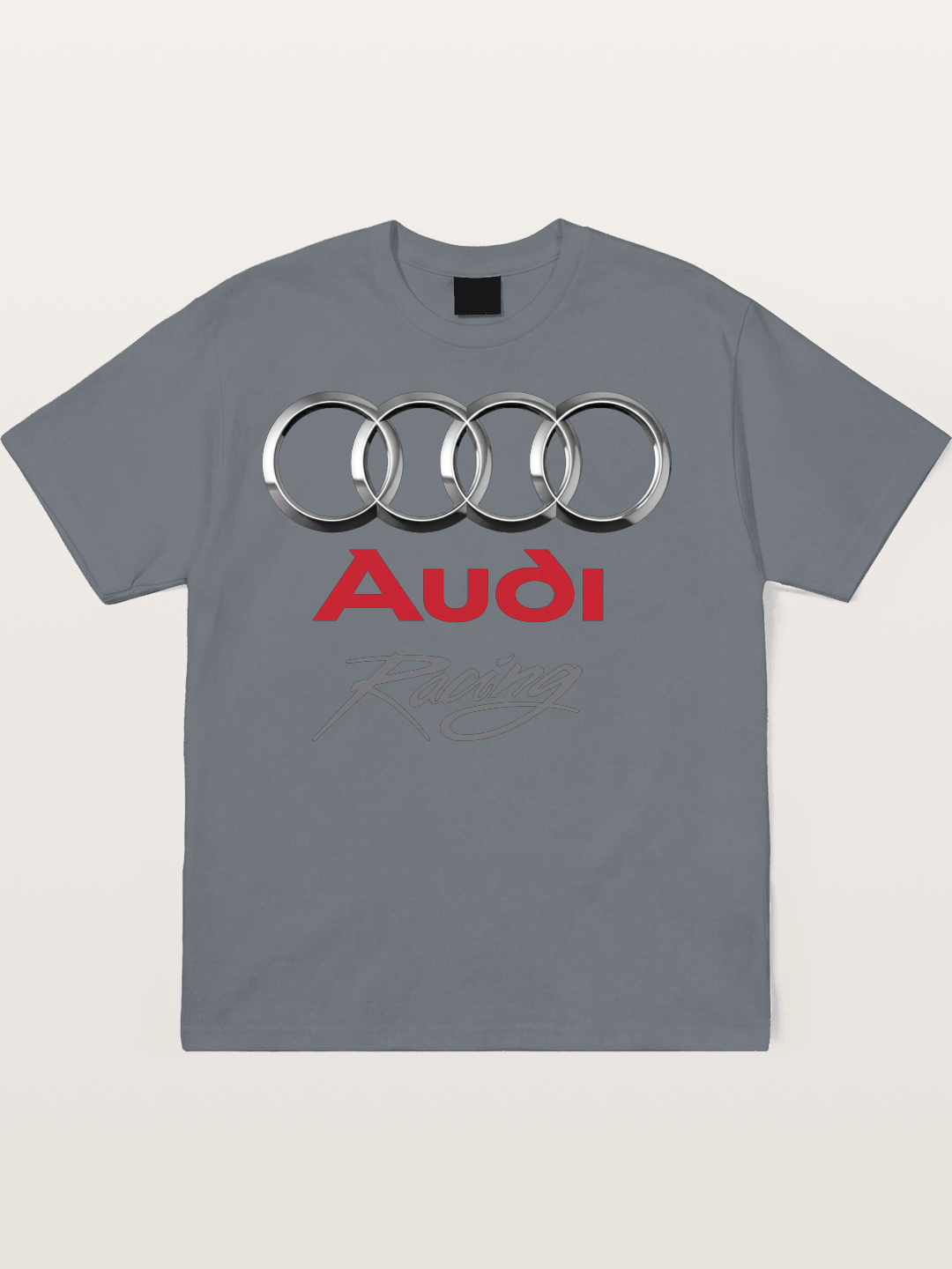 Audi Racing Four Rings Logo Cotton T-shirt