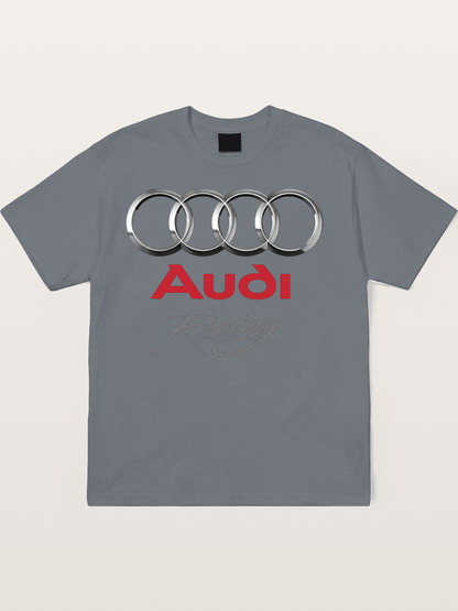 Audi Racing Four Rings Logo Cotton T-shirt
