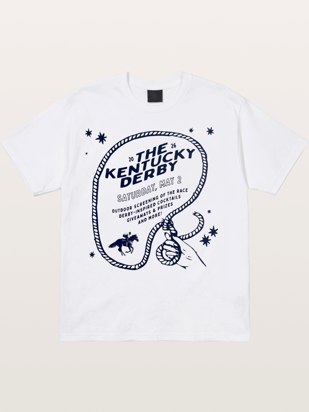 Kentucky Derby Rope Lasso Graphic Cotton T-shirt