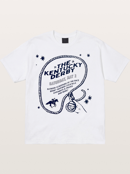 Kentucky Derby Rope Lasso Graphic Cotton T-shirt