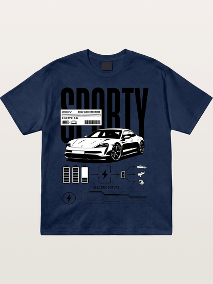 Electric Sporty Cotton T-shirt