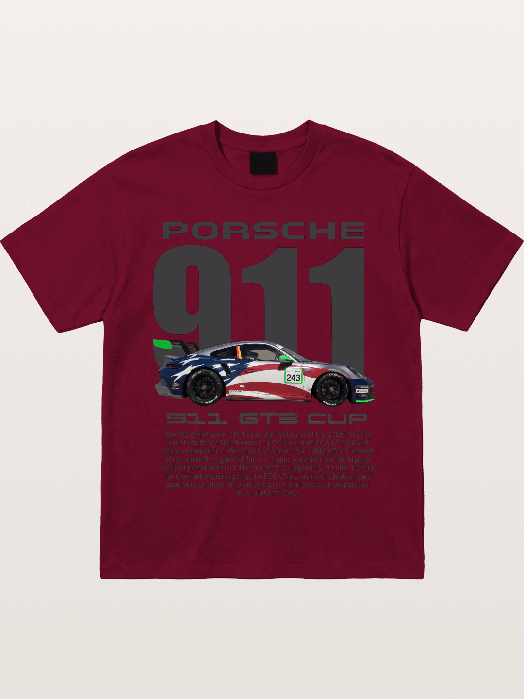 Porsche 911 GT3 Cup American Colors Gildan T-shirt