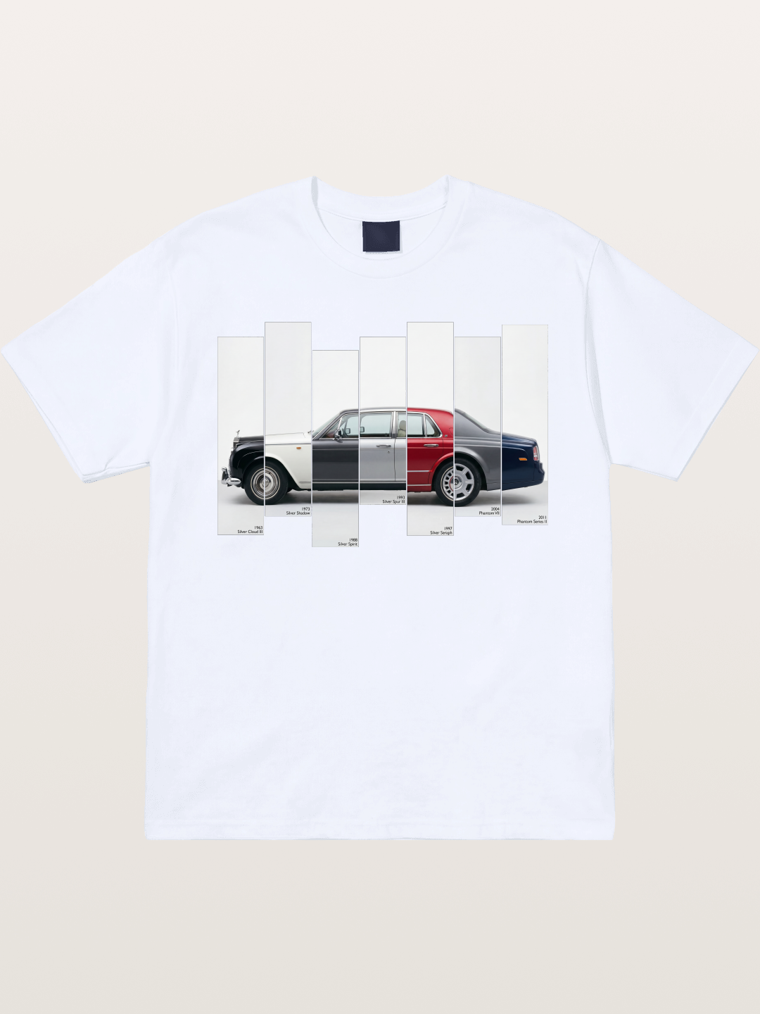 Multi-Color Rolls Royce Timeline Gildan T-shirt