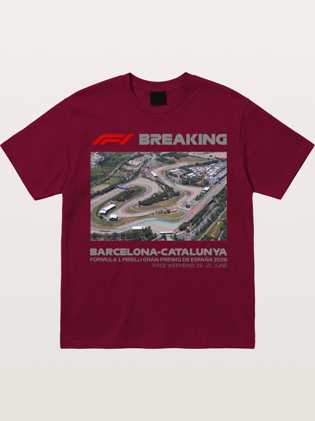 Barcelona Catalunya Track Aerial View Gildan T-shirt