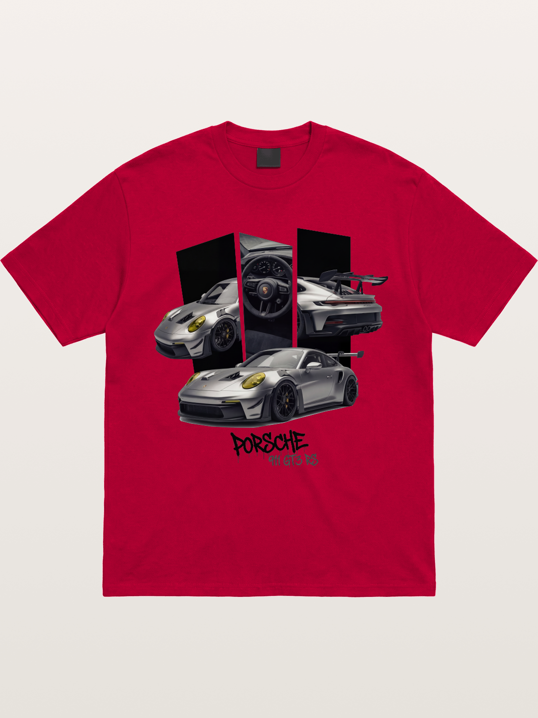 Porsche 911 GT3 RS Split View Montage Gildan T-shirt