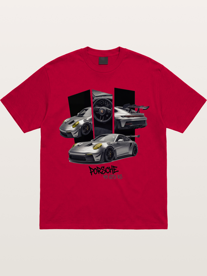 Porsche 911 GT3 RS Split View Montage Gildan T-shirt