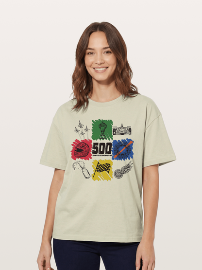 Indy 500 Sketch Cotton T-shirt