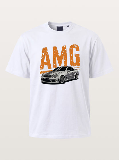 Vintage AMG CLK Coupe Distressed Font Cotton T-shirt