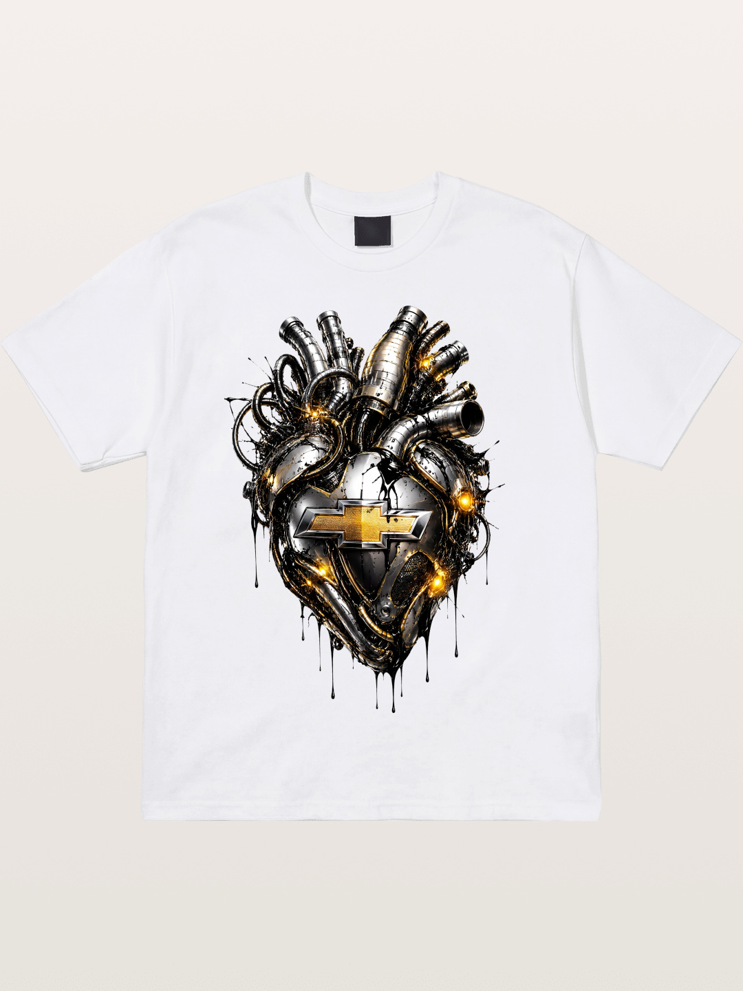Chevrolet Engine Heart Graphic Cotton T-shirt