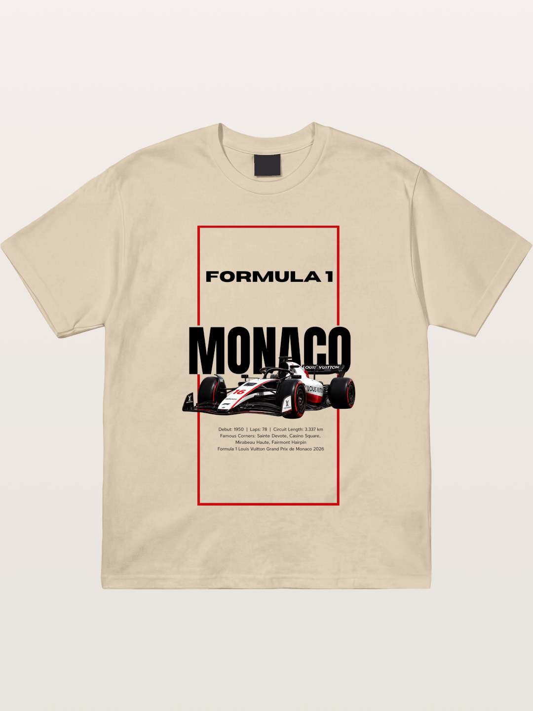 Monaco F1 Minimal Typography Gildan T-shirt