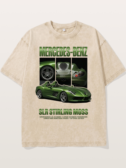 Mercedes SLR Stirling Moss Art Washed T-shirt