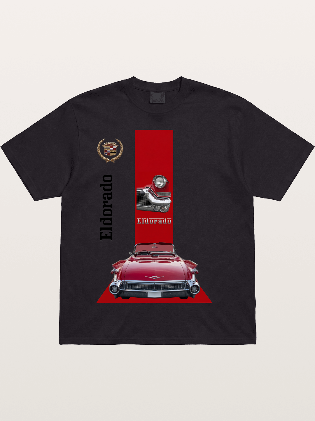 Red Convertible Cotton T-shirt