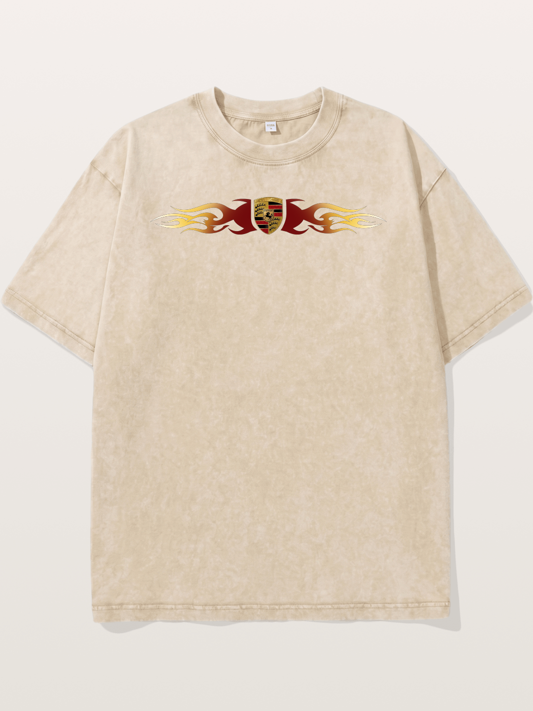 Porsche Crest Flame Stripe Washed T-shirt