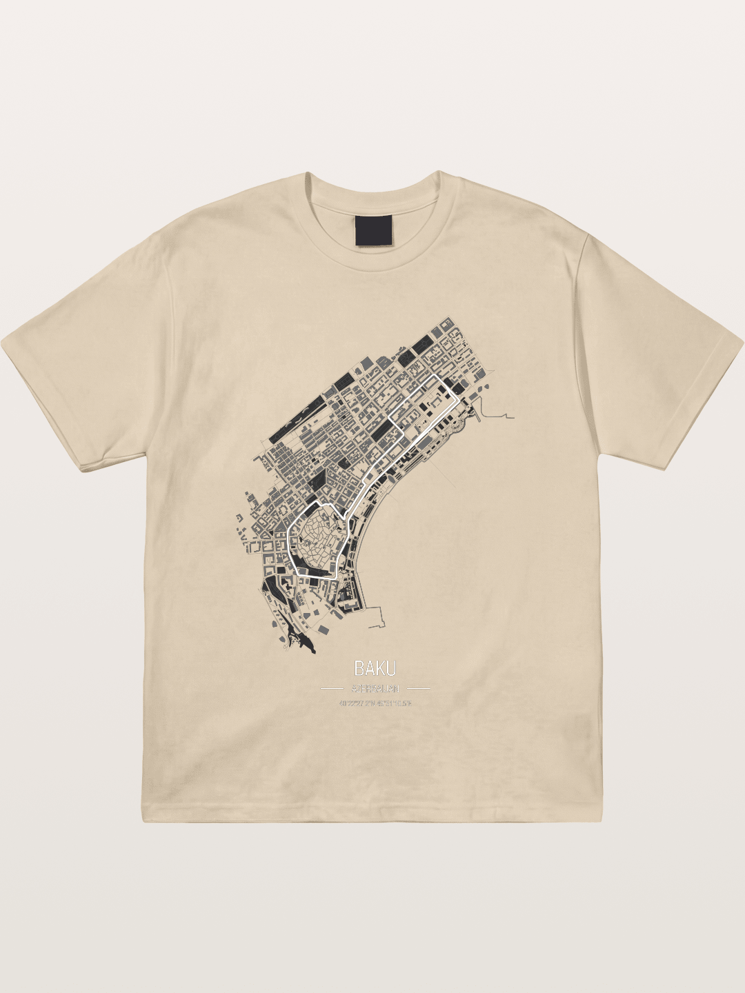 Baku City Circuit F1 Map Gildan T-shirt