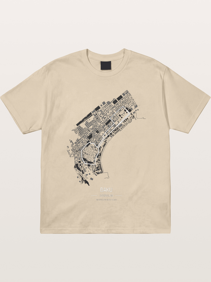 Baku City Circuit F1 Map Gildan T-shirt