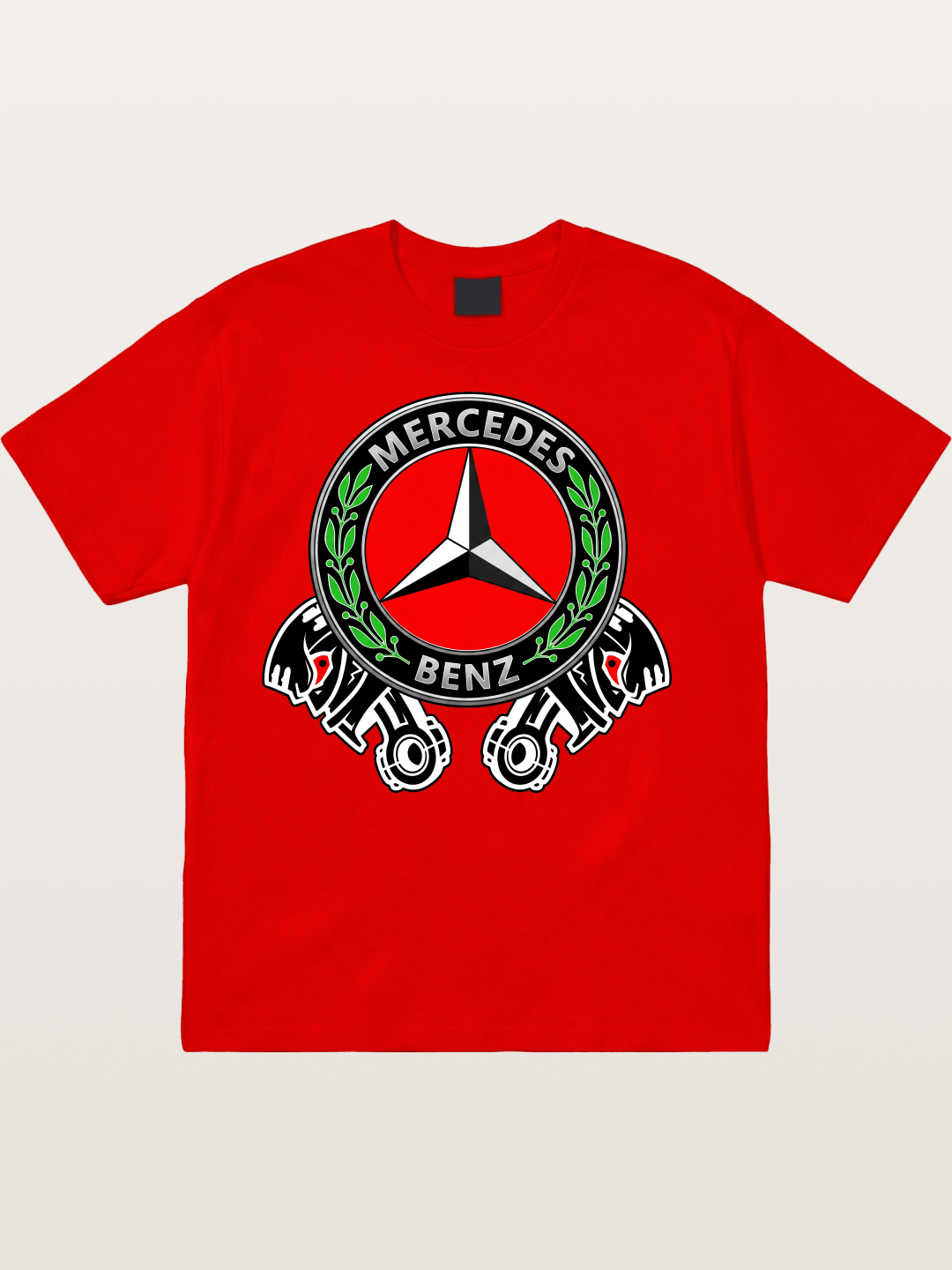 Mercedes-Benz Piston Logo Art Cotton T-shirt