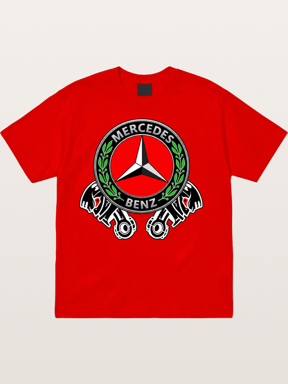 Mercedes-Benz Piston Logo Art Cotton T-shirt