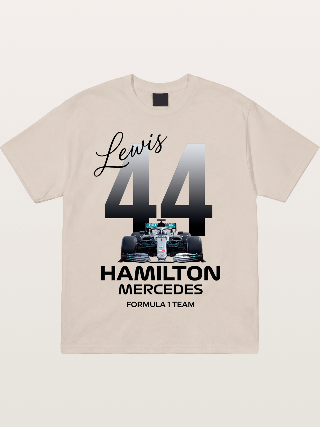 Lewis Hamilton Mercedes 44 Design Cotton T-shirt