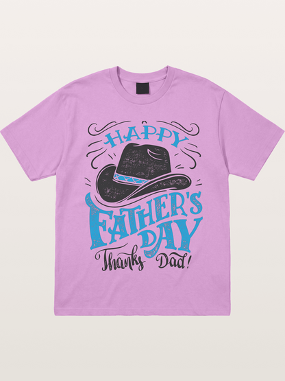 Happy Father's Day Cowboy Hat Gildan T-shirt