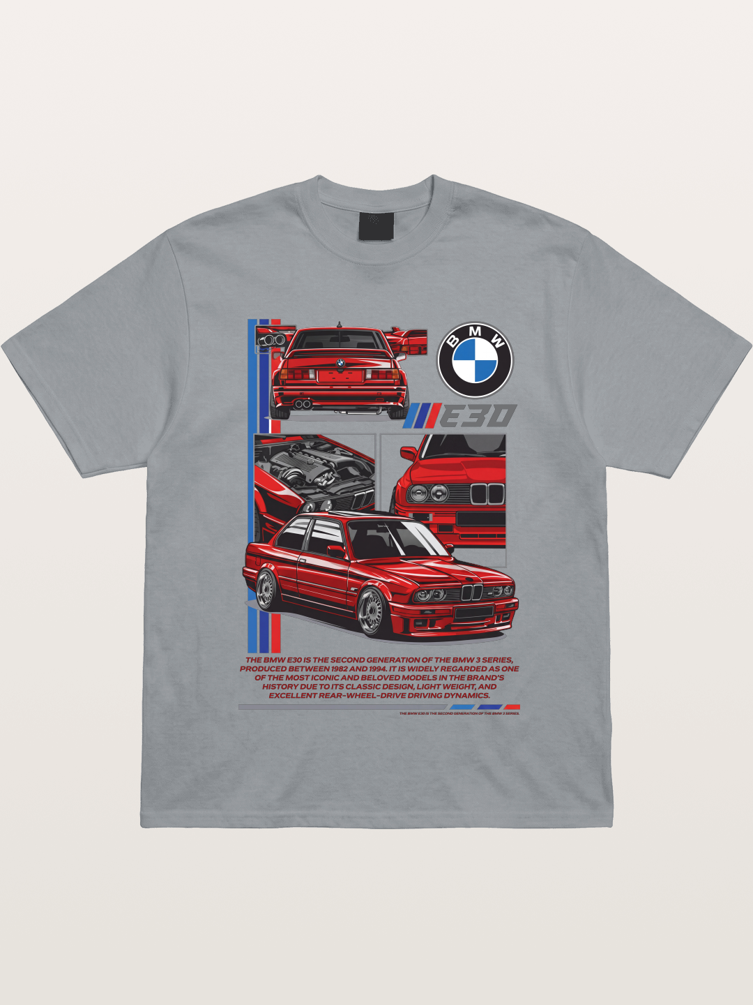 BMW E30 Multi Angle Collage Gildan T-shirt