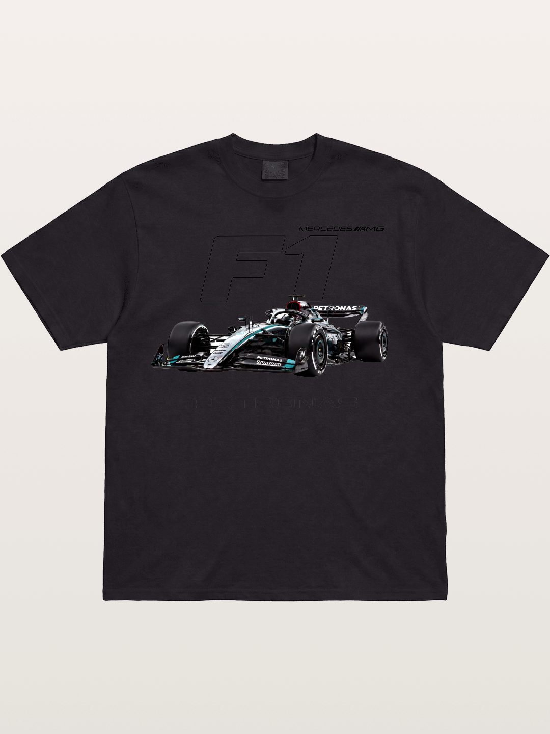 Mercedes F1 Formula Car Print Cotton T-shirt