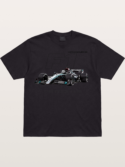 Mercedes F1 Formula Car Print Cotton T-shirt
