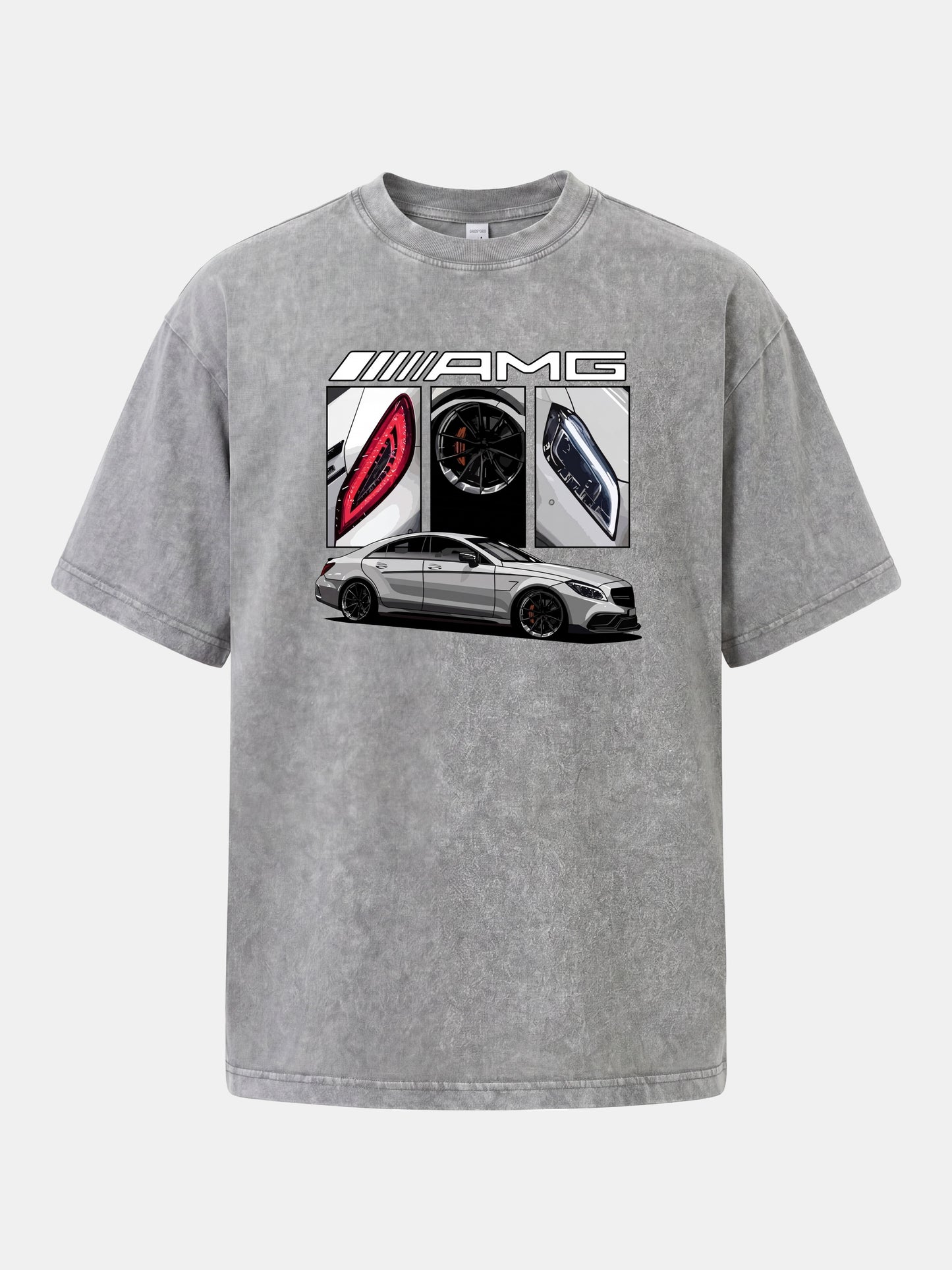 AMG Coupe Split Body Component Collage Washed T-shirt