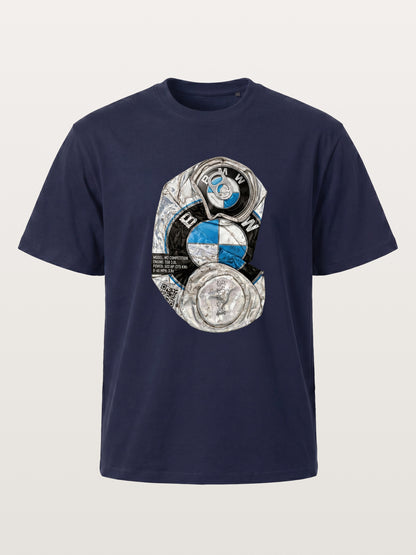 Crushed BMW Cans Collage Gildan T-shirt