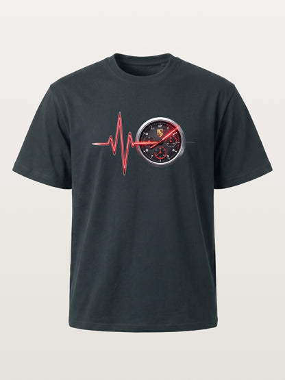 Heartbeat Line Porsche Dash Gauge Gildan T-shirt