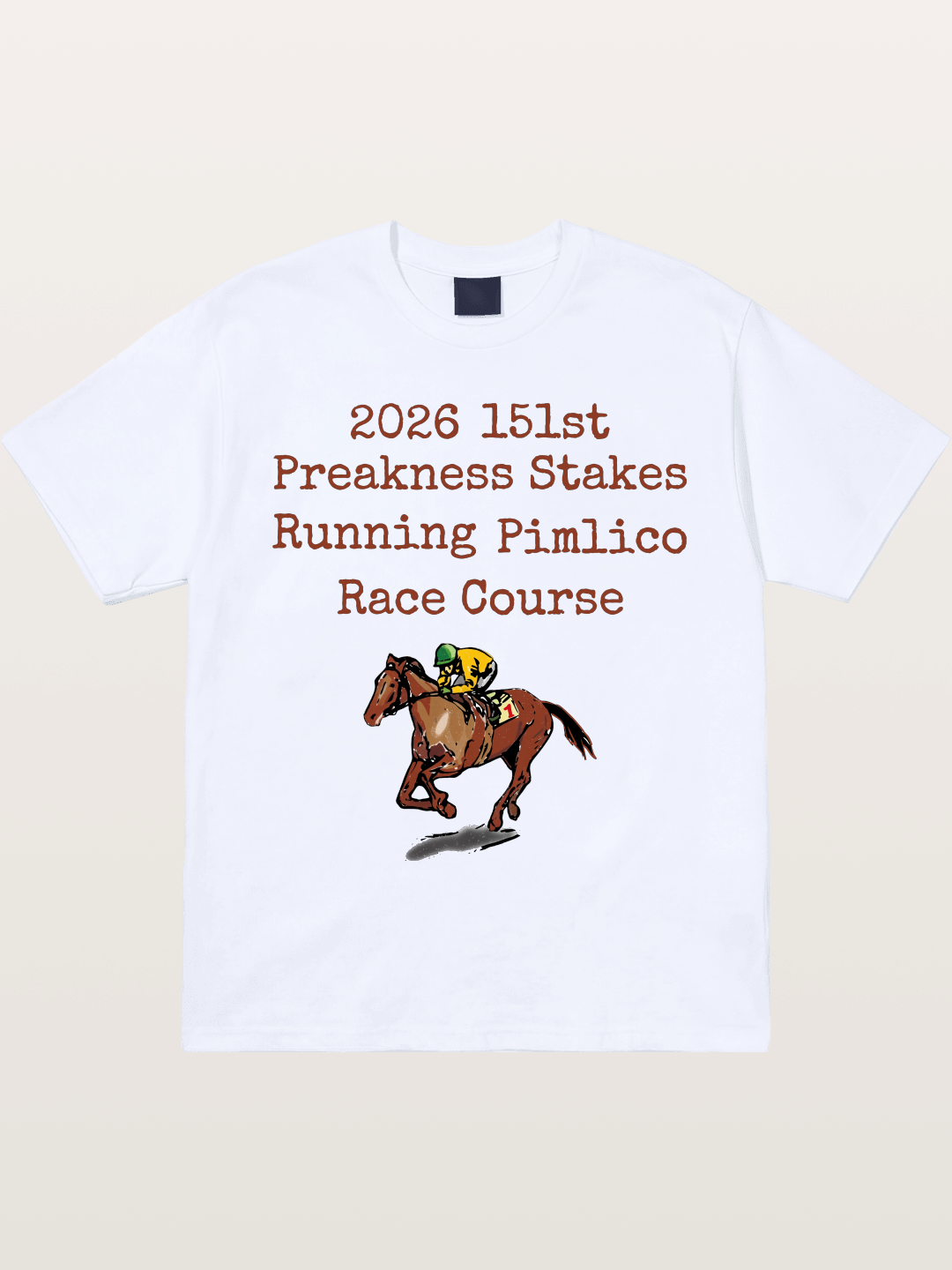 151st Preakness Yellow Silks Horse Gildan T-shirt