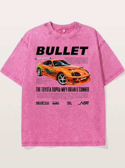 Toyota Supra Fast Furious Print Washed T-shirt