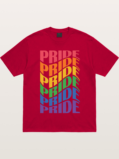 Repeated Pride Rainbow Gradient Design Gildan T-shirt