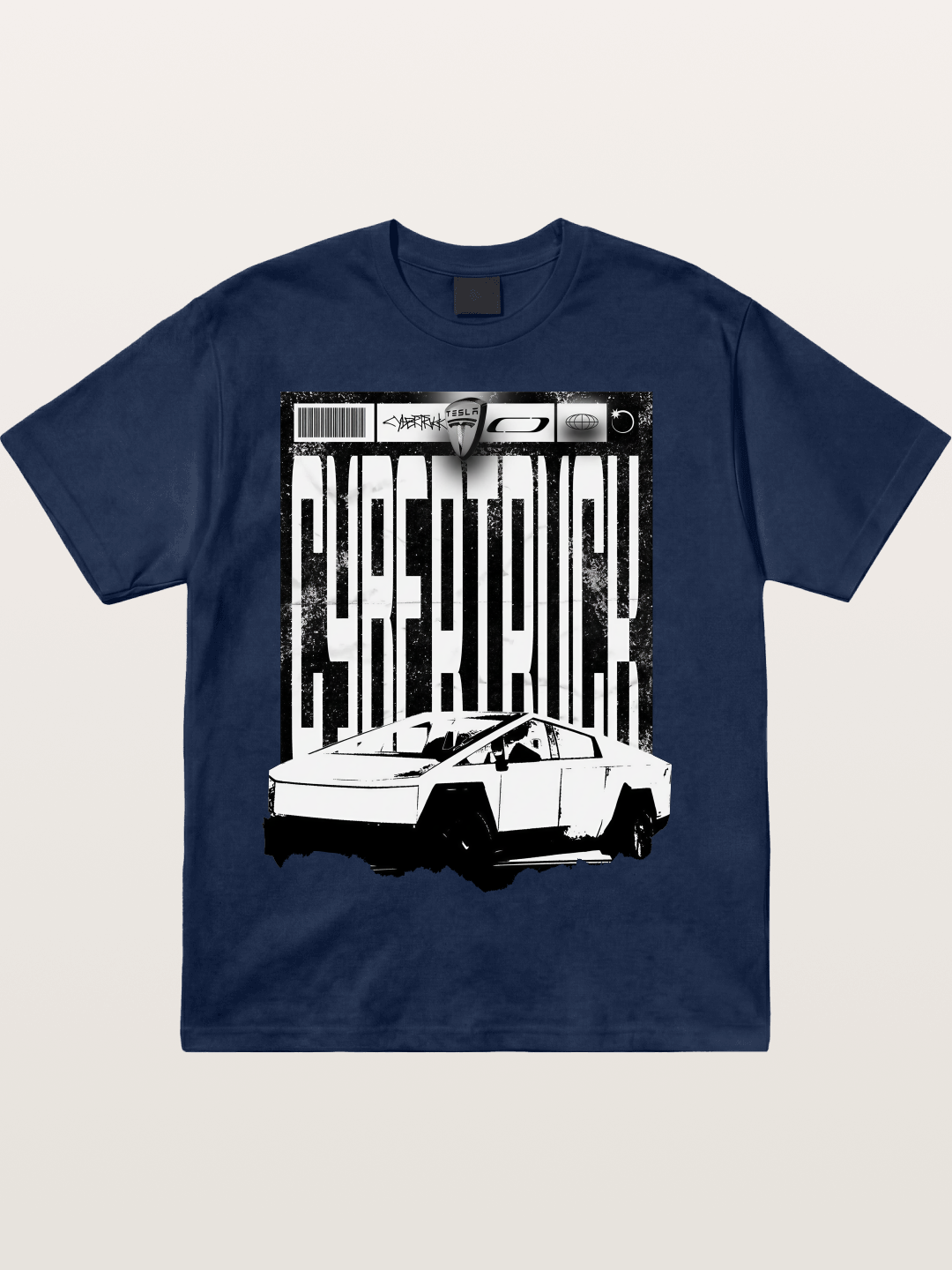 Tesla Cybertruck Glitch Poster Cotton T-shirt