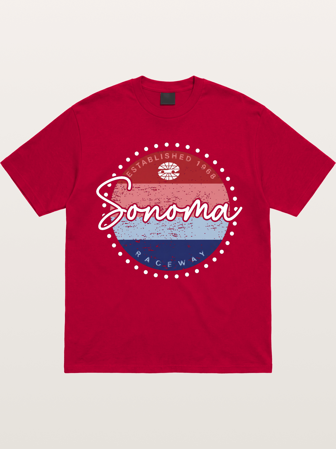 Sonoma Raceway Retro Circular Logo Gildan T-shirt