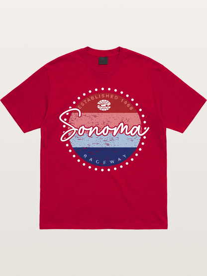 Sonoma Raceway Retro Circular Logo Gildan T-shirt