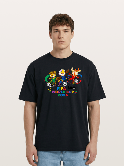 2026 World Cup Mascots Art Cotton T-shirt