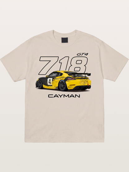Porsche 718 Cayman GT4 Poster Cotton T-shirt