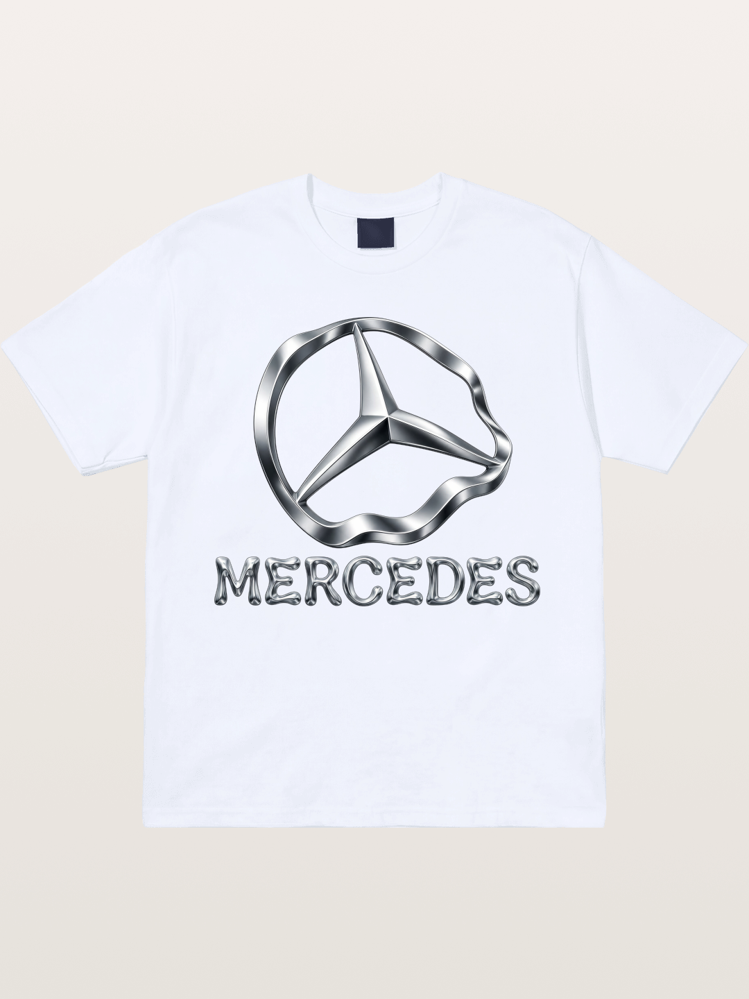 Mercedes Liquid Metal Logo Gildan T-shirt