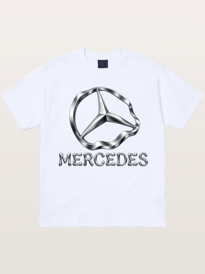 Mercedes Liquid Metal Logo Gildan T-shirt