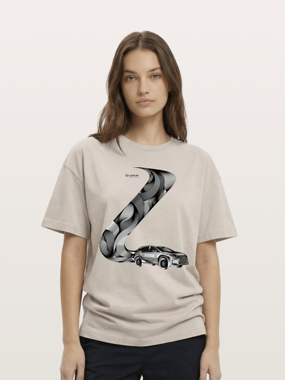 Lexus Wave Line Art Graphic Cotton T-shirt
