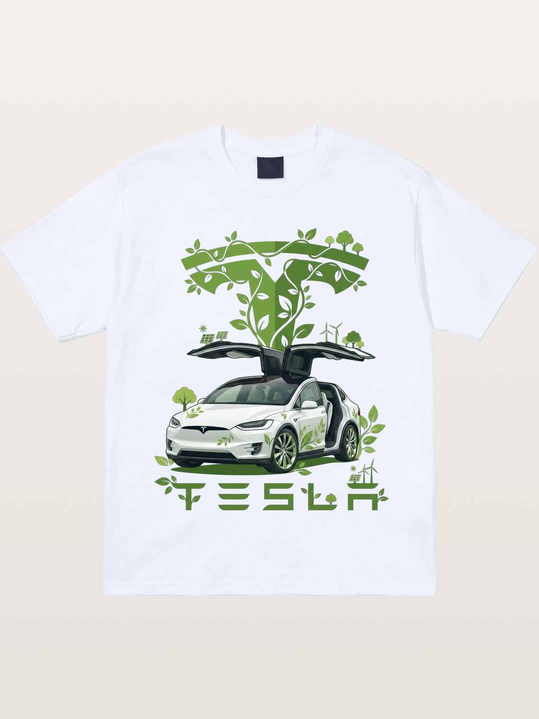 Tesla Eco-Friendly Art Print Gildan T-shirt
