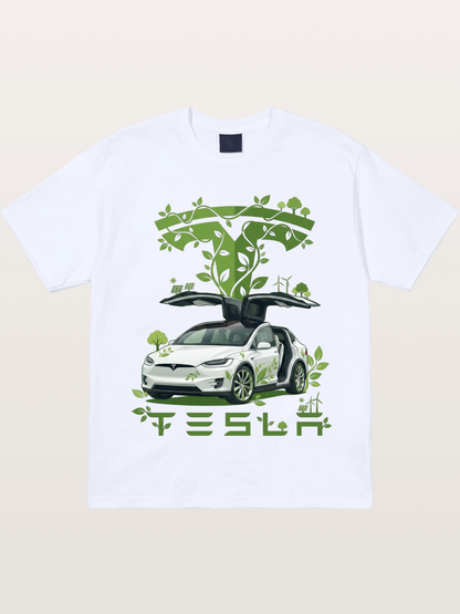 Tesla Eco-Friendly Art Print Gildan T-shirt