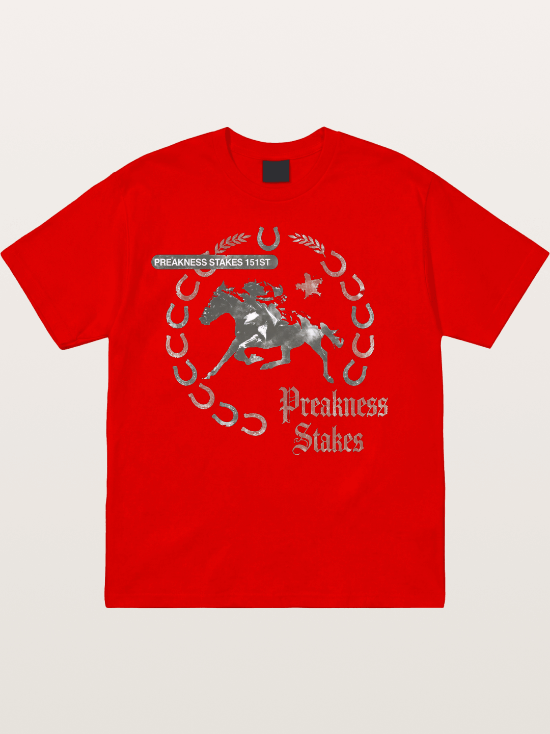 Preakness Stakes Horseshoe Art Cotton T-shirt